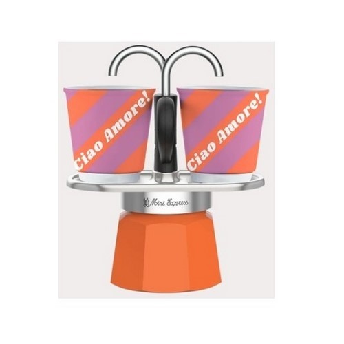 CAFETERA BIALETTI MINI EXPRESS DOLCE VITA NARANJA